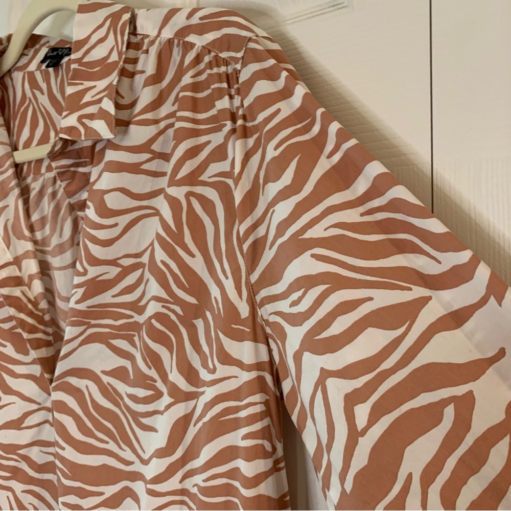 Velvet Heart Pink Zebra Print Long Sleeve Dress or Tunic - Picture 6 of 13